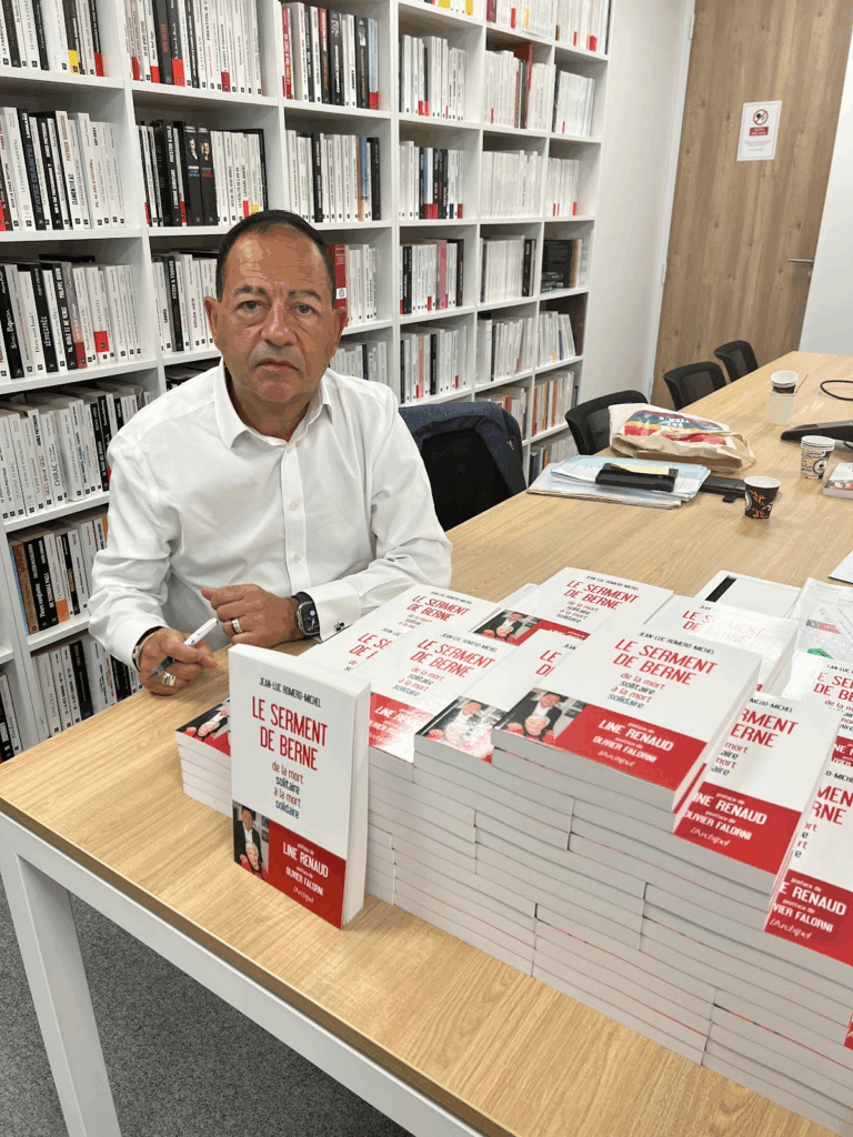jean luc Romero, dédicace du livre " le serment de berne"